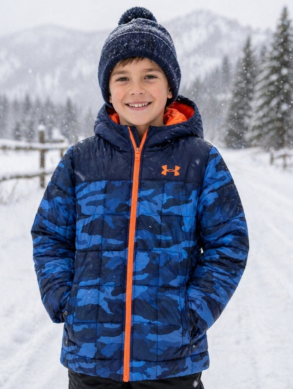 Under Armour Boys Winter Coat, Size M, FITS 6-10 y.o..